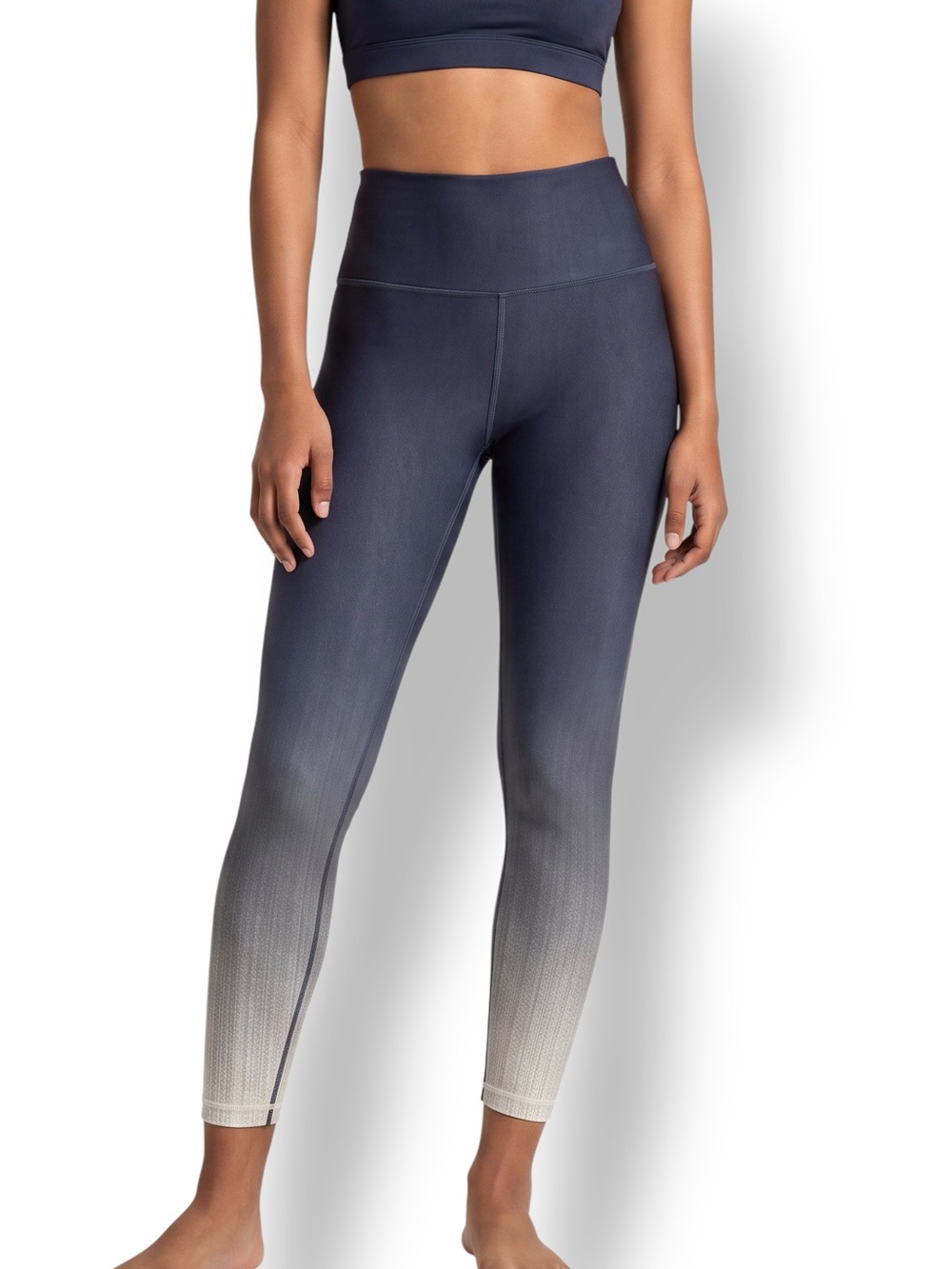 4/$20 Athleta Elation 7/8 Tight Leggings Size Small Black Gray Ombre High Rise